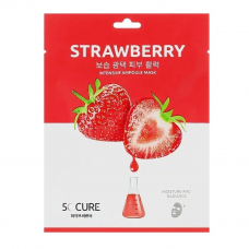 5C Cure sheet face mask with strawberry extract, 1 pc