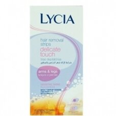 Lycia Delicate Touch depilatory wax strips for hands and feet skin(sensitive skin), 20 units
