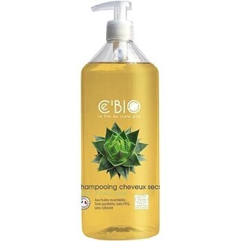 C'BIO barojošs šampūns sausiem matiem ar sviesta koku, jojobas eļļām un alvejas ekstraktu, 500 ml