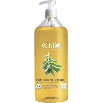 CEBIO stiprinamasis šampūnas su chininmedžių, šalavijų ir citrinų ekstraktais, 1 l