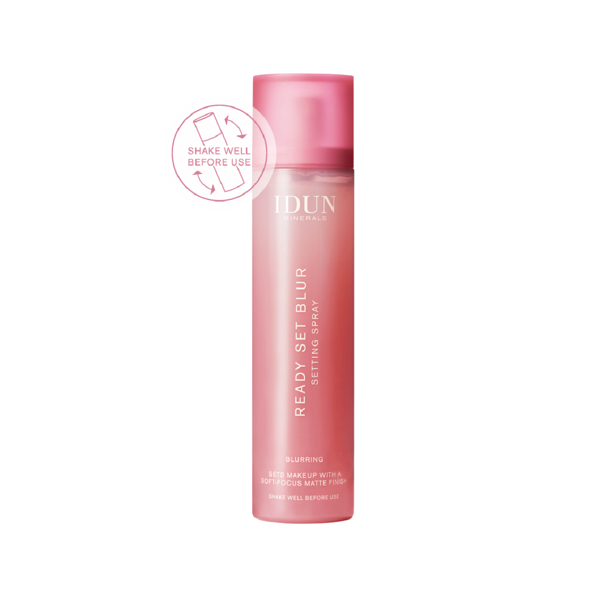 IDUN Minerals fiksuojanti veido dulksna matiniam, suliejančiam efektui READY SET BLUR, 100 ml IDUN Minerals fiksuojanti veido dulksna matiniam, suliejančiam efektui READY SET BLUR, 100 ml