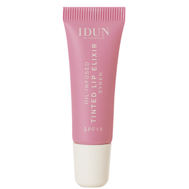 IDUN Minerals atspalvį suteikiantis lūpų aliejus-eliksyras Syren, 8 ml (spalva pelenų rožės - Mauve Pink)
