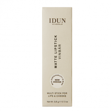 IDUN Minerals matiniai lūpų dažai Vinbär Nr. 6105, 4 g 2