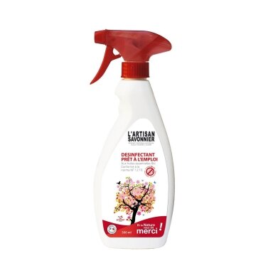 L‘artisan savonnier ekologiškas purškiamas dezinfektorius, 500 ml L‘artisan savonnier ekologiškas purškiamas dezinfektorius, 500 ml