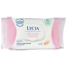 Lycia wipes for removing make-up for sensitive skin, 1 pack/60 pcs