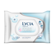 Lycia wipes with micellar water for removing make-up for normal skin, 1 pack/20 pcs.
