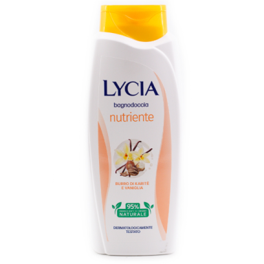 Lycia dušo želė/vonios putos „ Nourishing “ su sviestmedžių aliejumi ir vanilės ekstraktu, 750 ml