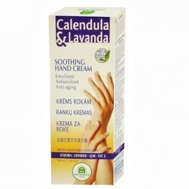 Natura House hand cream with  calendula  and lavender extracts, 75 ml