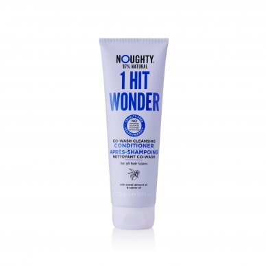 Noughty 1 Hit Wonder attīrošs kondicionieris-šampūns visiem matu tipiem ar saldo mandeļu un rīcineļļām, 250 ml