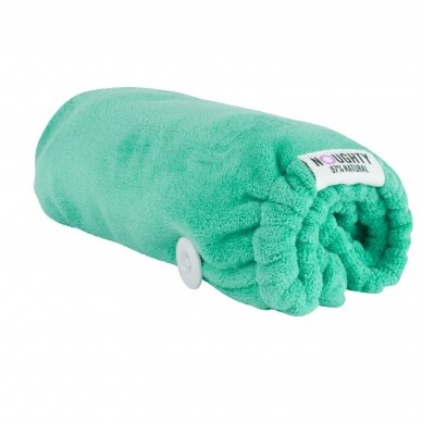 NOUGHTY mikropluošto plaukų rankšluostukas, žalios spalvos, 1vnt
