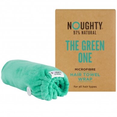 NOUGHTY mikropluošto plaukų rankšluostukas, žalios spalvos, 1vnt 1
