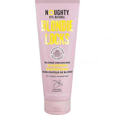 Noughty Blondie Lock šampūns gaišiem un gaišiem krāsoti matiem ar kumelīšu un citrona ekstraktiem, 250 ml