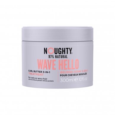 Noughty Wave Hello 3in1 intensive moisturizing butter for curly and wavy hair with seaweed extracts and wheat protein gliadin, 300 ml