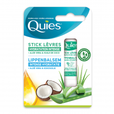 QUIES intensively moisturizing lip balm with aloe extract and coconut oil, 4.5 gr