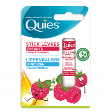 QUIES lip balm for children, raspberry scent, 4.5g