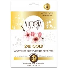 Victoria Beauty 24K aukso veido kaukė gaivinamoji, suteikia švytėjimo, gyvybingumo, 2 vnt (Trumpas galiojimas)