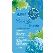 Victoria Beauty soothing face mask with clay and dead sea minerals, 2x7ml (Short validity)