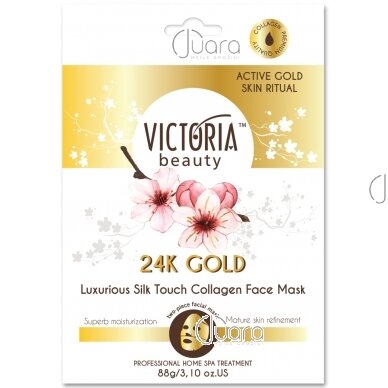 Victoria Beauty 24K aukso veido kaukė gaivinamoji, suteikia švytėjimo, gyvybingumo, 2 vnt