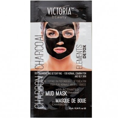 Victoria Beauty purvo veido kaukė veidui su anglimi, 10ml