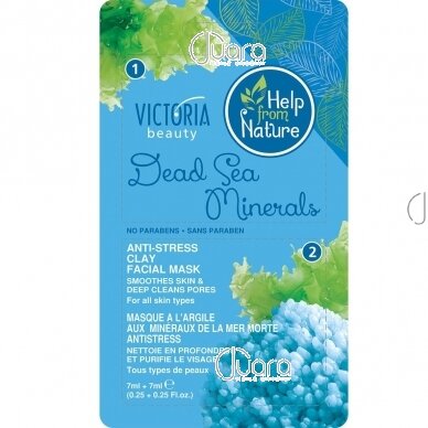 Victoria Beauty soothing face mask with clay and dead sea minerals, 2x7ml (Short validity)