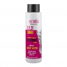 Victoria Beauty 1,2,3! Long!  Кондиционер для стимулирования роста волос с органическим алоэ, экстрактом кино́а, кофеином и касторовым маслом, 500мл