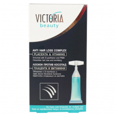 Victoria Beauty ampoules for reducing hair loss with placenta and vitamins, 5pcs*10ml