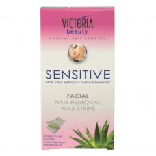 Victoria Beauty depilatory wax strips for face, sensitive skin, 20 pcs