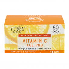 Victoria Beauty Hydrogel acu maskas ar vit C, retinolu un apelsīnu ekstraktu, 60 vienības