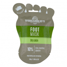 Victoria Beauty Workaholic's Moisturizing Foot Mask (Socks) with Urea (20%) and Menthol, 1 pair