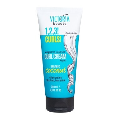 Victoria Beauty 1,2,3! Curls! Nenuplaunamas kremas garbanotiems plaukams, 200ml Victoria Beauty 1,2,3! Curls! Nenuplaunamas kremas garbanotiems plaukams, 200ml