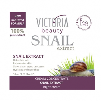 Victoria Beauty intensyvaus poveikio naktinis kremas su sraigių sekretu, 50 ml
