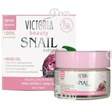 Victoria Beauty kremas-koncentratas su sraigių sekretu ir rožių aliejumi, 50 ml